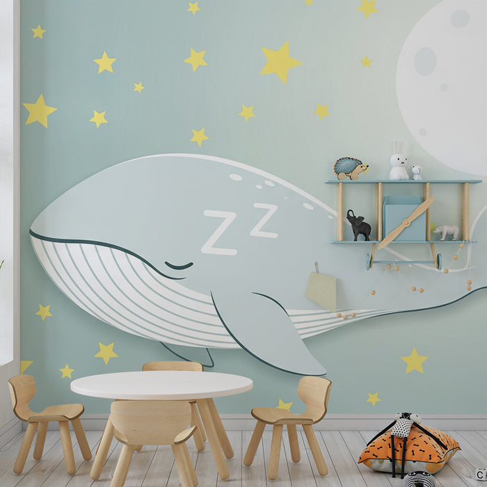 Tapet barnerom | Sovehval under en stjernehimmel