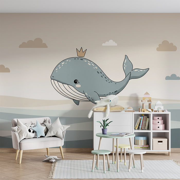 Barntapet | Kunglig val simmar i lugn ocean