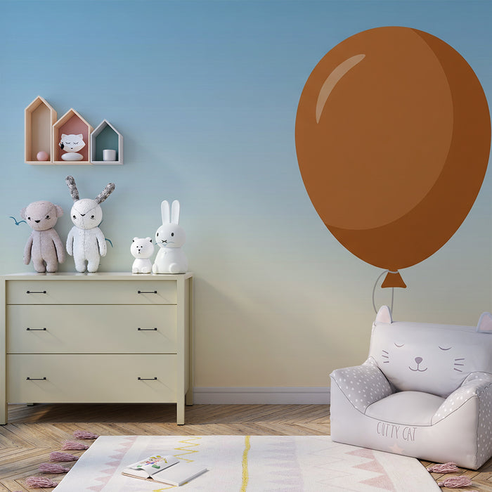 Paberi tapeet beebitoa jaoks | Värvilised õhupallid hõljuvad rahulikus taevas