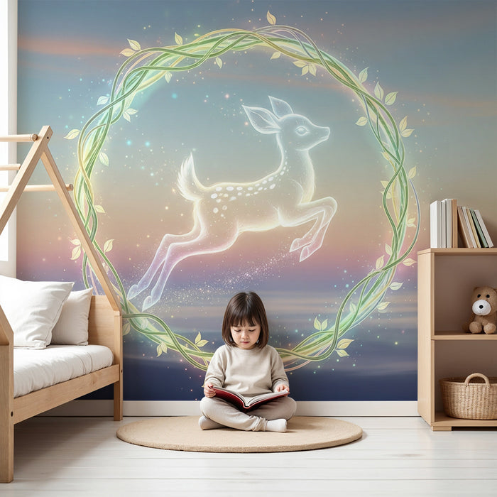 Tapeta dětského pokoje | Kouzelný Bambi v kouzelném rámu