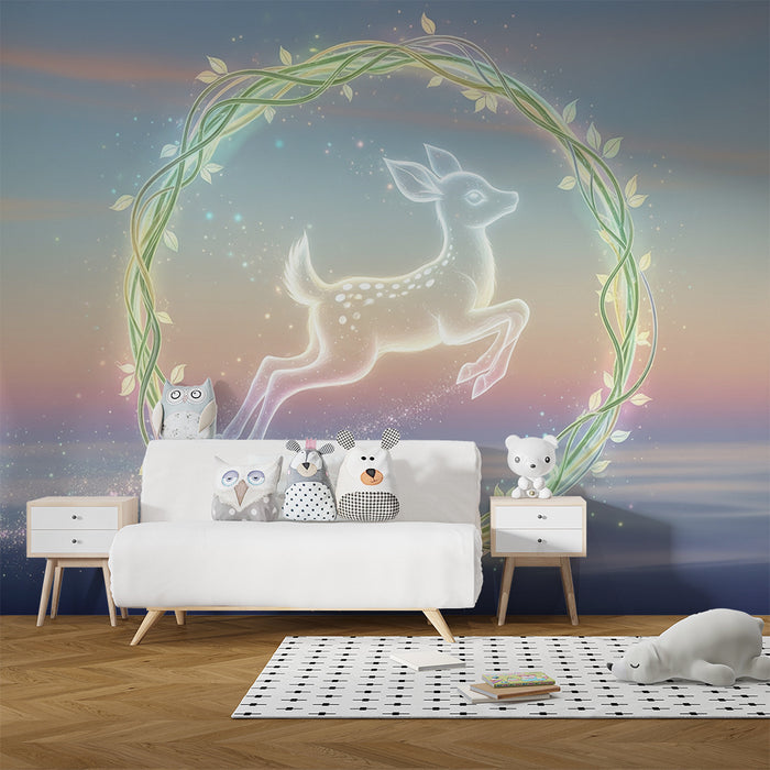 Tapeta dětského pokoje | Kouzelný Bambi v kouzelném rámu