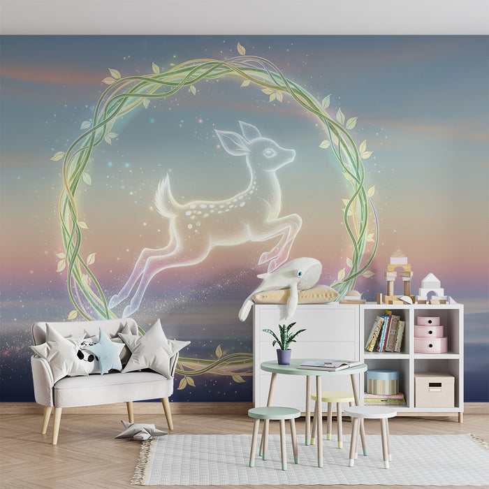 Tapeta dětského pokoje | Kouzelný Bambi v kouzelném rámu