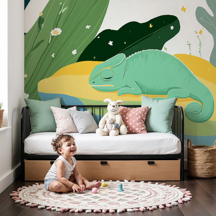 Barntapet | Sovande kameleont mitt i naturen