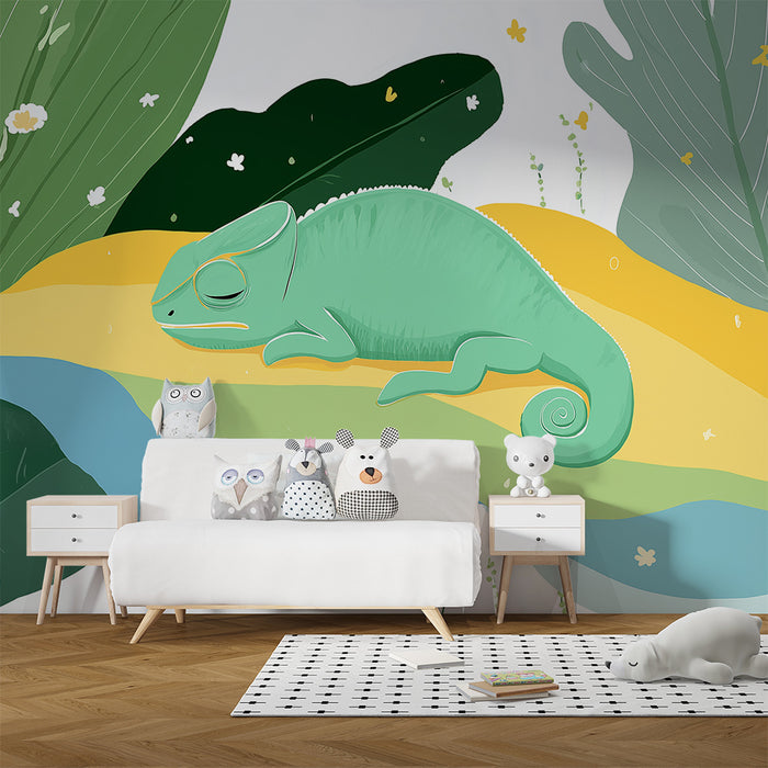 Barntapet | Sovande kameleont mitt i naturen