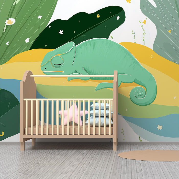 Barntapet | Sovande kameleont mitt i naturen
