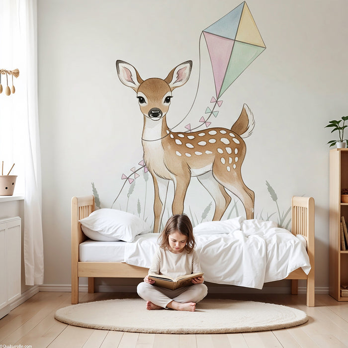 Barntapet | Lekfulla hjortar och färgglada drakar