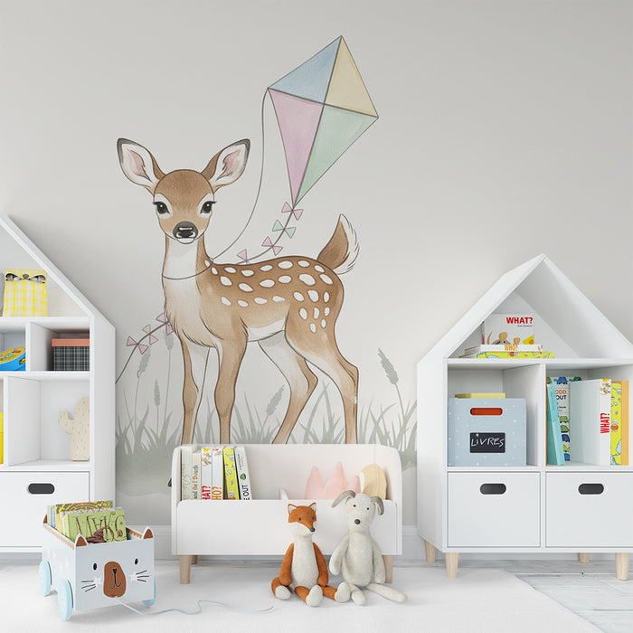 Barntapet | Lekfulla hjortar och färgglada drakar