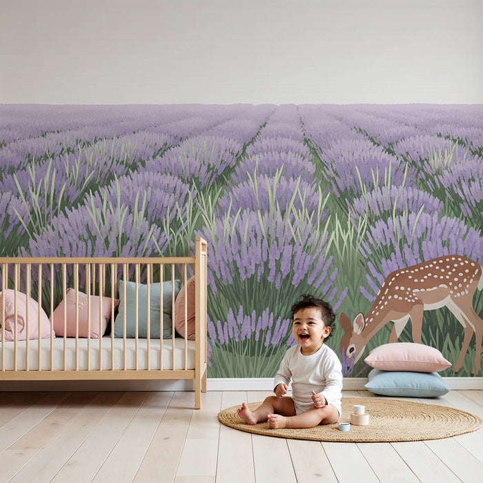 Lastenhuoneen tapetti | Laventelipelto vasa