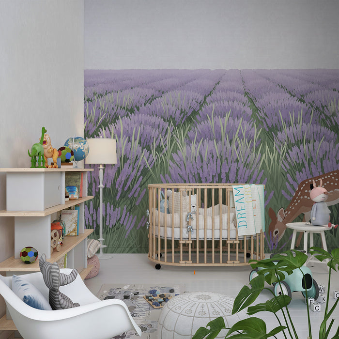 Lastenhuoneen tapetti | Laventelipelto vasa