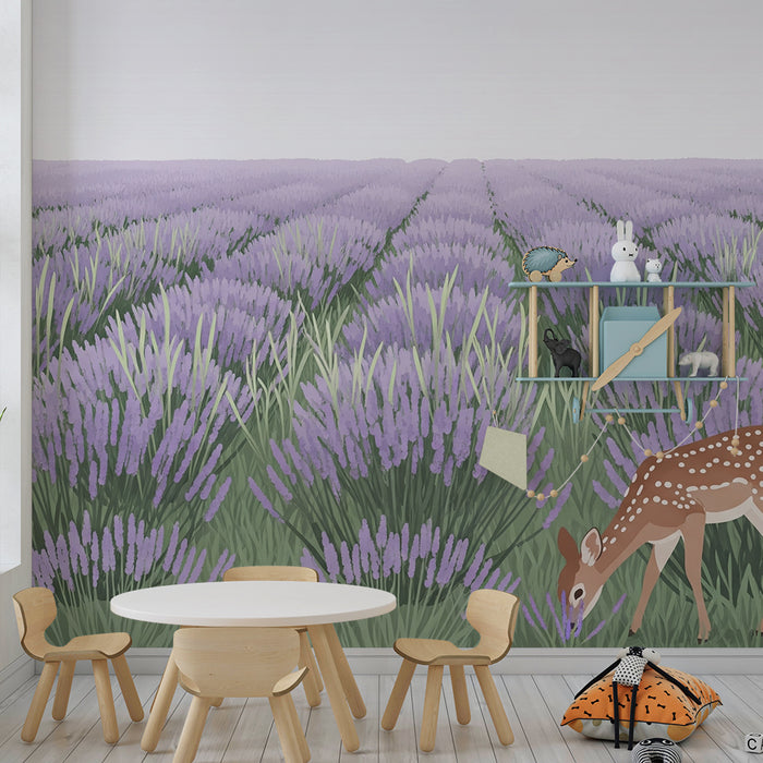 Lastenhuoneen tapetti | Laventelipelto vasa