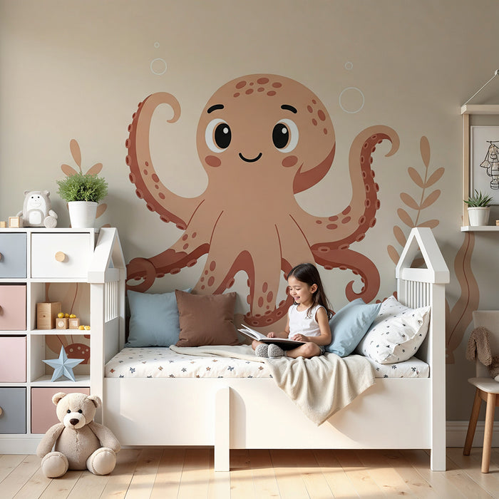 Barntapet | Charmant bläckfisk och mild marin vegetation