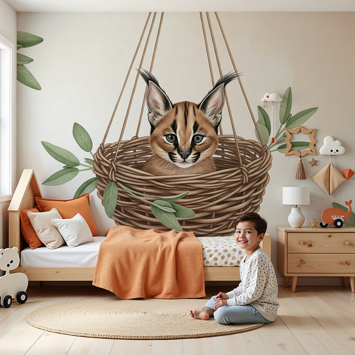 Børneværelse tapet | Killing i en hængende kurv