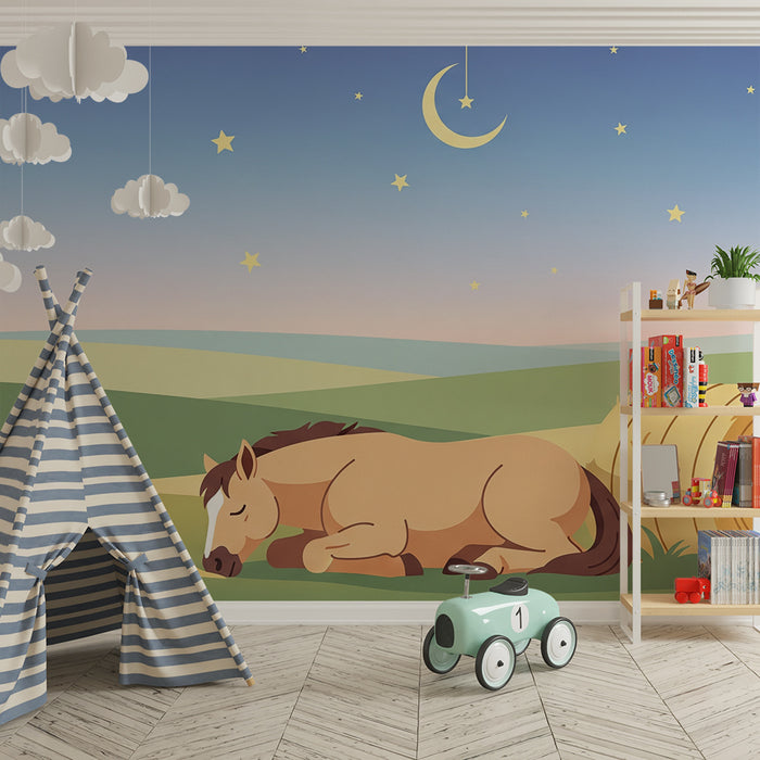 Barntapet | Sovande häst under en stjärnklar himmel