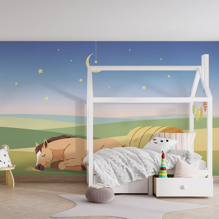 Barntapet | Sovande häst under en stjärnklar himmel