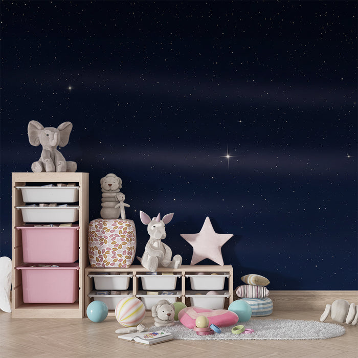 Papel pintado para habitación infantil | Cielo estrellado relajante para noches tranquilas