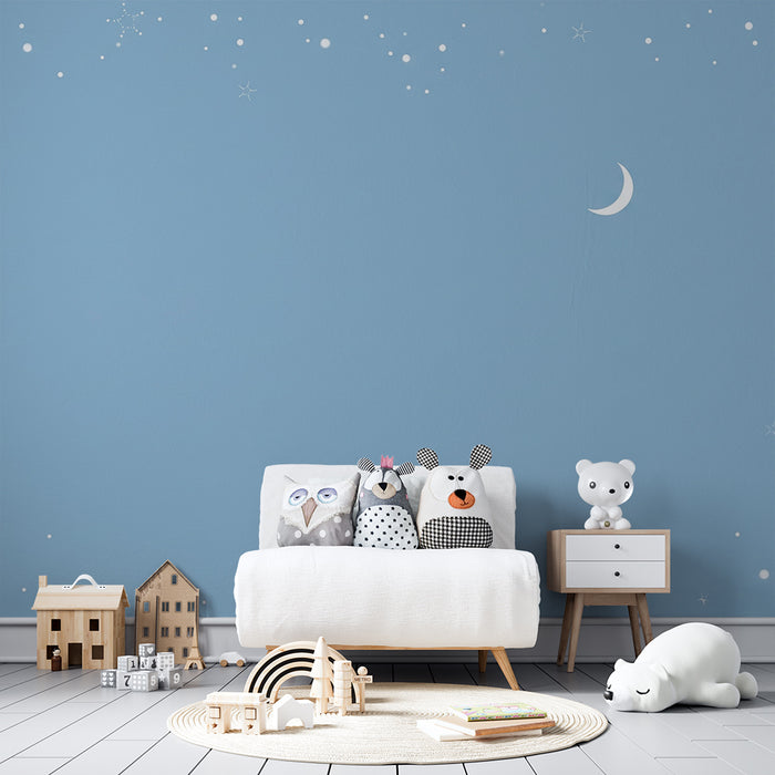 Barntapet | Stjärnhimmel och snöflingor