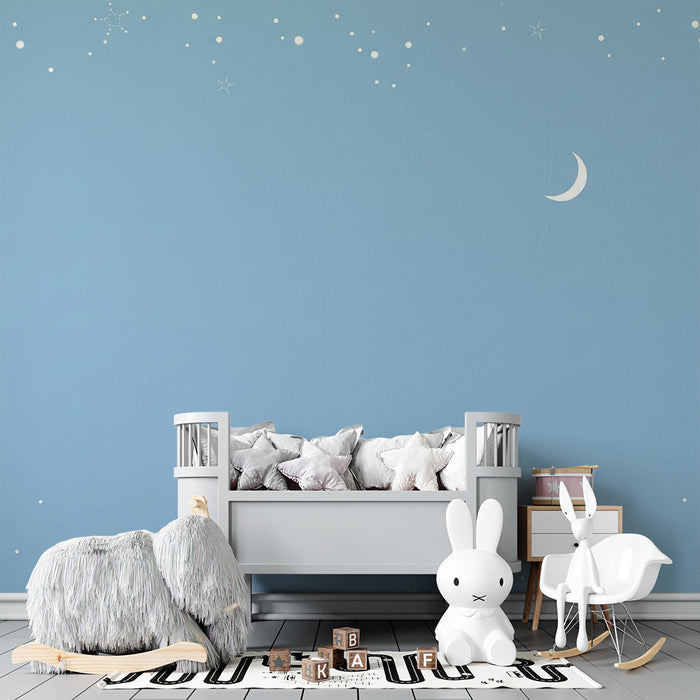 Barntapet | Stjärnhimmel och snöflingor