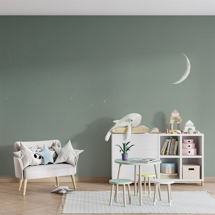 Babyzimmer Tapete | Sternenhimmel und sanfter Mond