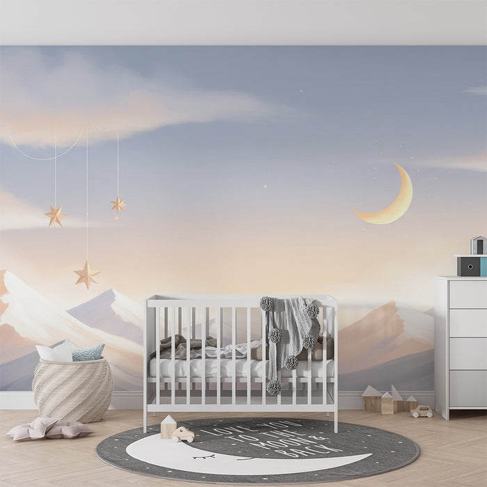 Papel de parede quarto bebê | Zvjezdano nebo i umirujuće planine