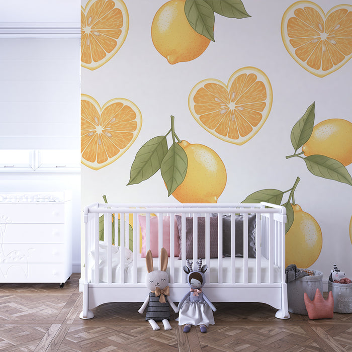 Barntapet | Citron och apelsin på mjuk bakgrund