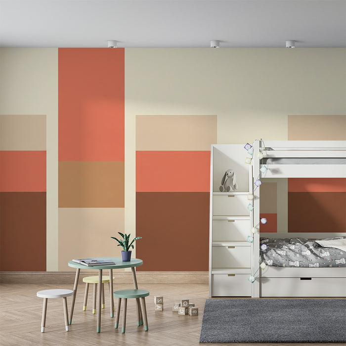 Papier peint chambre bébé | Composition géométrique douce dans des teintes pastel
