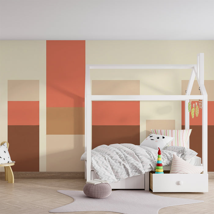 Papier peint chambre bébé | Composition géométrique douce dans des teintes pastel