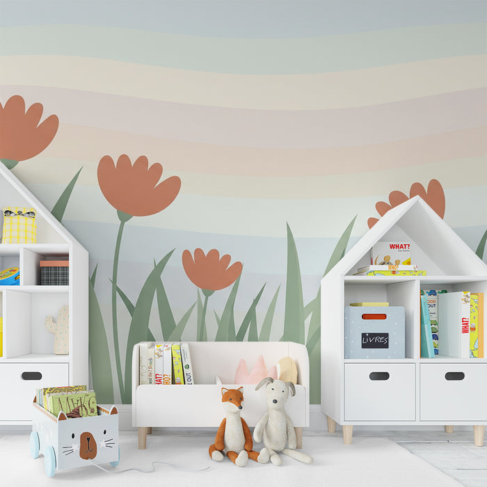 Papel de parede quarto bebê | Papoilas selvagens