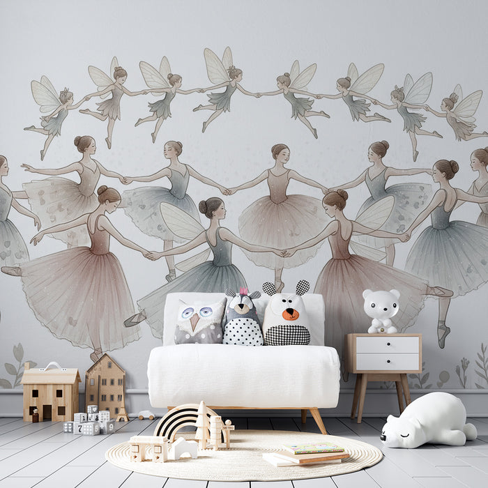 Babykamer behang | Dansers en betoverende feeën