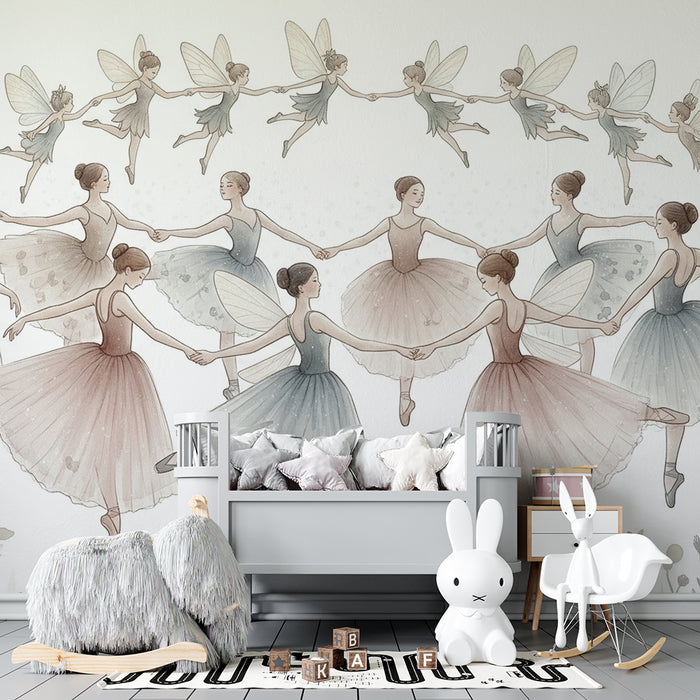 Babykamer behang | Dansers en betoverende feeën