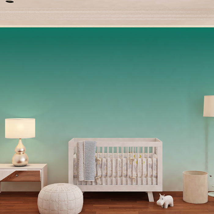 Papier peint chambre bébé | Dégradé apaisant en vert