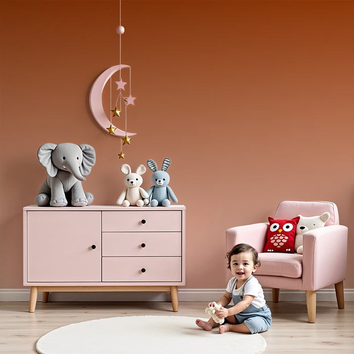 Nursery room wallpaper | Warm gradient of earthy tones