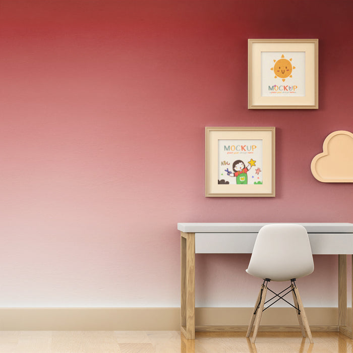 Papier peint chambre bébé | Dégradé de couleur bordeaux