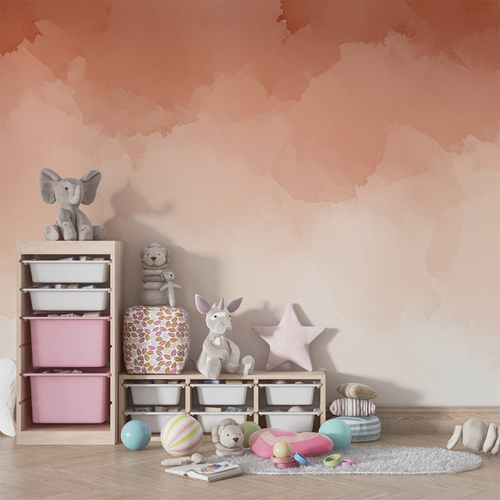 Barntapet | Mjukt terrakotta och krämigt gradient