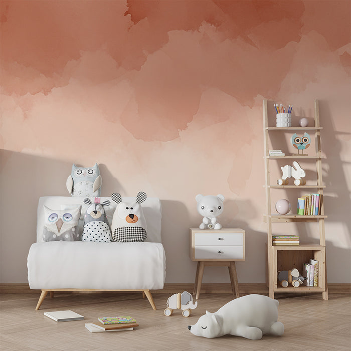 Barntapet | Mjukt terrakotta och krämigt gradient