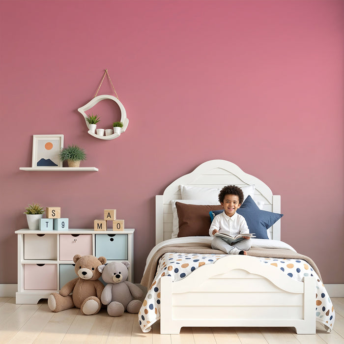 Papier peint chambre bébé | Dégradé rose bonbon