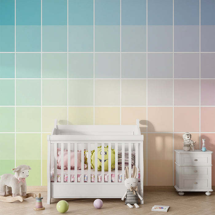 Baby room wallpaper | Soothing pastel gradients for a soft, gentle atmosphere