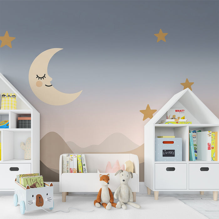 Paberi tapeet beebi tuba | Magus tähtede öö koos naeratava kuuga