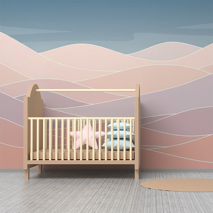 Barntapet | Mjuka pastellkullar med kaniner