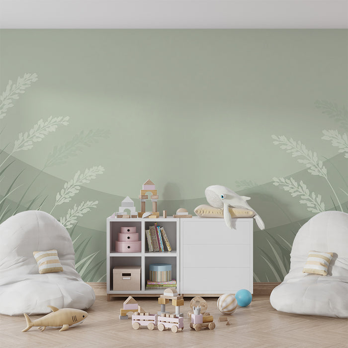 Babykamer behang | Zachte kruiden en kalmerende tinten
