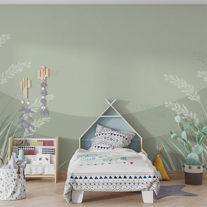 Babykamer behang | Zachte kruiden en kalmerende tinten