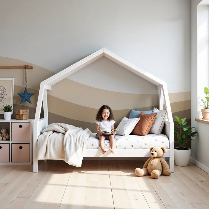 Papier peint chambre bébé | Douces vagues en tons neutres pour une ambiance apaisante