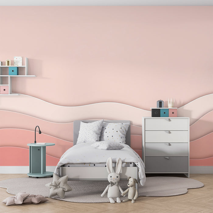 Barntapet | Mjuka vågor i pastellfärger för en lugnande stämning
