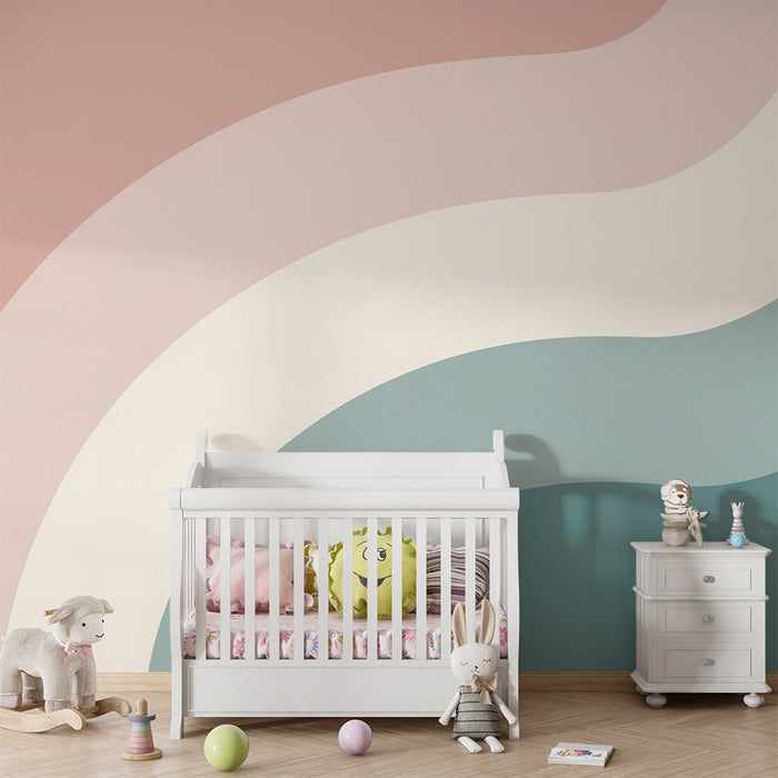 Barntapet | Mjuka pastellvågor i harmoniska toner