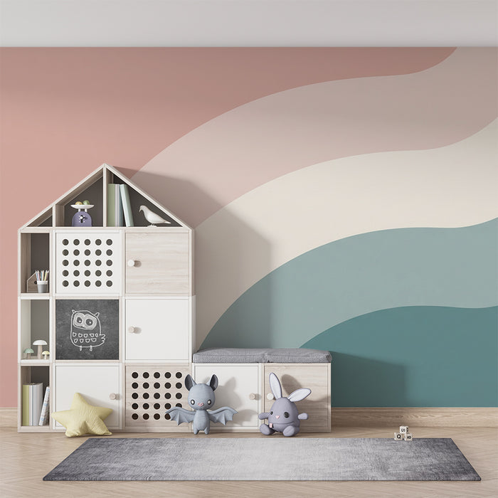 Barntapet | Mjuka pastellvågor i harmoniska toner