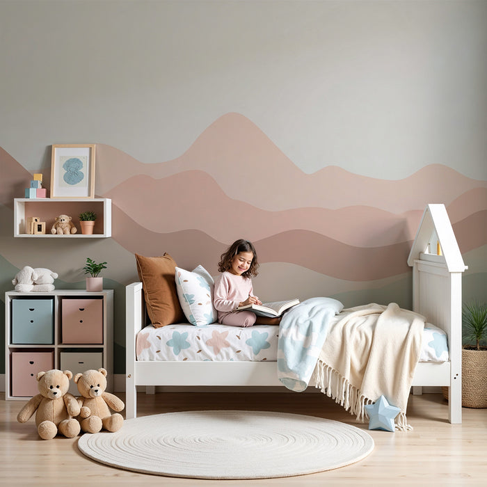 Barntapet | Mjuka pastellvågor och lugnande landskap