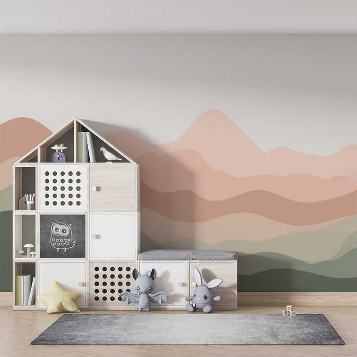 Barntapet | Mjuka pastellvågor och lugnande landskap