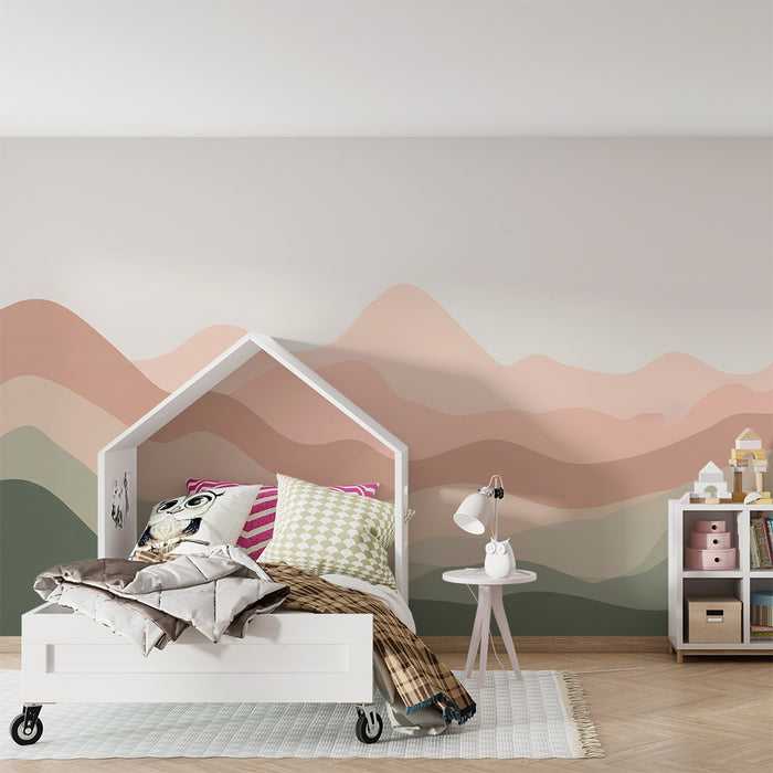 Barntapet | Mjuka pastellvågor och lugnande landskap