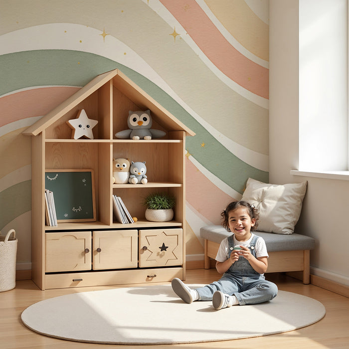 Barntapet | Mjuka pastellstjärnor vågor