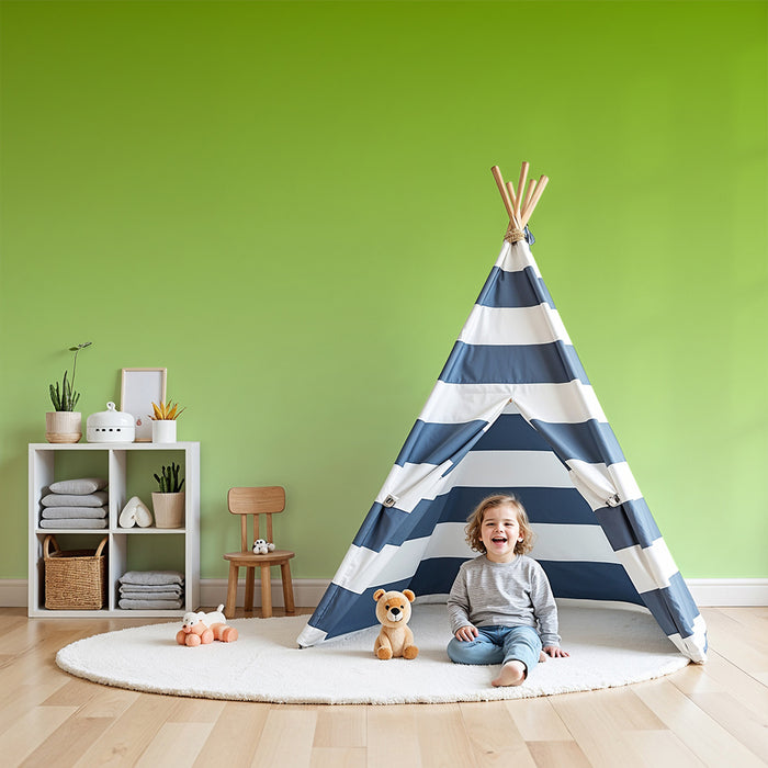 Papier peint chambre bébé | Douceur de vert émeraude