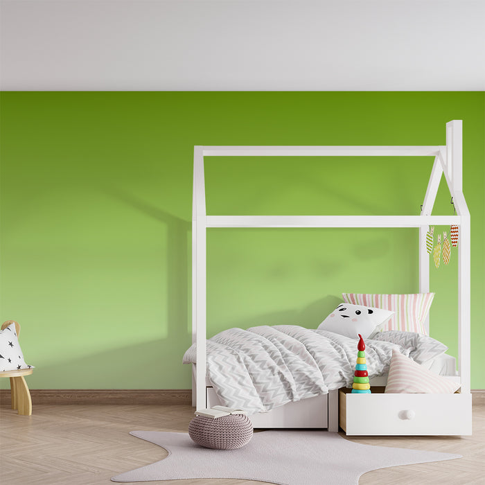 Papier peint chambre bébé | Douceur de vert émeraude